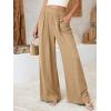 imageBTFBM Wide Leg Pants Woman Spring 2026 Pockets Loose Flowy Trousers Lounge Palazzo Pant Beach Vacation ClothesKhaki