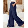 imageBTFBM Wide Leg Pants Woman Spring 2026 Pockets Loose Flowy Trousers Lounge Palazzo Pant Beach Vacation ClothesNavy