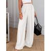 imageBTFBM Wide Leg Pants Woman Spring 2026 Pockets Loose Flowy Trousers Lounge Palazzo Pant Beach Vacation ClothesWhite