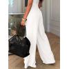 imageBTFBM Wide Leg Pants Woman Spring 2026 Pockets Loose Flowy Trousers Lounge Palazzo Pant Beach Vacation ClothesWhite