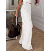 imageBTFBM Wide Leg Pants Woman Spring 2026 Pockets Loose Flowy Trousers Lounge Palazzo Pant Beach Vacation ClothesWhite