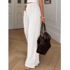 imageBTFBM Wide Leg Pants Woman Spring 2026 Pockets Loose Flowy Trousers Lounge Palazzo Pant Beach Vacation ClothesWhite