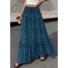 imageBTFBM Womens Boho Maxi Skirt 2026 Summer Floral High Waisted Flowy Tiered Long Spring Beach Vacation Skirts PocketsBlue