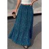 imageBTFBM Womens Boho Maxi Skirt 2026 Summer Floral High Waisted Flowy Tiered Long Spring Beach Vacation Skirts PocketsBlue