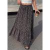 imageBTFBM Womens Boho Maxi Skirt 2026 Summer Floral High Waisted Flowy Tiered Long Spring Beach Vacation Skirts PocketsFloral Black Red
