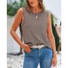 imageBTFBM Womens Sleeveless Sweater Vest 2026 Summer Crew Neck Ribbed Knit Lightweight Pullover Casual Loose Fit Tank TopsApricot Khaki