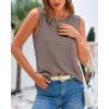 imageBTFBM Womens Sleeveless Sweater Vest 2026 Summer Crew Neck Ribbed Knit Lightweight Pullover Casual Loose Fit Tank TopsApricot Khaki