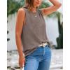 imageBTFBM Womens Sleeveless Sweater Vest 2026 Summer Crew Neck Ribbed Knit Lightweight Pullover Casual Loose Fit Tank TopsApricot Khaki