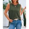 imageBTFBM Womens Sleeveless Sweater Vest 2026 Summer Crew Neck Ribbed Knit Lightweight Pullover Casual Loose Fit Tank TopsArmy Green