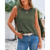 imageBTFBM Womens Sleeveless Sweater Vest 2026 Summer Crew Neck Ribbed Knit Lightweight Pullover Casual Loose Fit Tank TopsArmy Green
