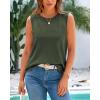 imageBTFBM Womens Sleeveless Sweater Vest 2026 Summer Crew Neck Ribbed Knit Lightweight Pullover Casual Loose Fit Tank TopsArmy Green