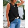 imageBTFBM Womens Sleeveless Sweater Vest 2026 Summer Crew Neck Ribbed Knit Lightweight Pullover Casual Loose Fit Tank TopsBlack