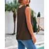 imageBTFBM Womens Sleeveless Sweater Vest 2026 Summer Crew Neck Ribbed Knit Lightweight Pullover Casual Loose Fit Tank TopsBrown