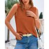 imageBTFBM Womens Sleeveless Sweater Vest 2026 Summer Crew Neck Ribbed Knit Lightweight Pullover Casual Loose Fit Tank TopsCaramel