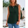 imageBTFBM Womens Sleeveless Sweater Vest 2026 Summer Crew Neck Ribbed Knit Lightweight Pullover Casual Loose Fit Tank TopsDark Green