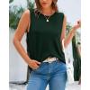 imageBTFBM Womens Sleeveless Sweater Vest 2026 Summer Crew Neck Ribbed Knit Lightweight Pullover Casual Loose Fit Tank TopsDark Green