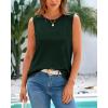 imageBTFBM Womens Sleeveless Sweater Vest 2026 Summer Crew Neck Ribbed Knit Lightweight Pullover Casual Loose Fit Tank TopsDark Green