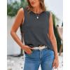 imageBTFBM Womens Sleeveless Sweater Vest 2026 Summer Crew Neck Ribbed Knit Lightweight Pullover Casual Loose Fit Tank TopsDark Grey