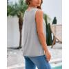 imageBTFBM Womens Sleeveless Sweater Vest 2026 Summer Crew Neck Ribbed Knit Lightweight Pullover Casual Loose Fit Tank TopsGrey
