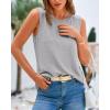 imageBTFBM Womens Sleeveless Sweater Vest 2026 Summer Crew Neck Ribbed Knit Lightweight Pullover Casual Loose Fit Tank TopsGrey