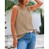 imageBTFBM Womens Sleeveless Sweater Vest 2026 Summer Crew Neck Ribbed Knit Lightweight Pullover Casual Loose Fit Tank TopsKhaki