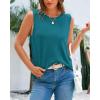 imageBTFBM Womens Sleeveless Sweater Vest 2026 Summer Crew Neck Ribbed Knit Lightweight Pullover Casual Loose Fit Tank TopsLake Blue