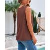 imageBTFBM Womens Sleeveless Sweater Vest 2026 Summer Crew Neck Ribbed Knit Lightweight Pullover Casual Loose Fit Tank TopsLight Brown