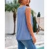 imageBTFBM Womens Sleeveless Sweater Vest 2026 Summer Crew Neck Ribbed Knit Lightweight Pullover Casual Loose Fit Tank TopsLight Grey Blue