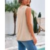 imageBTFBM Womens Sleeveless Sweater Vest 2026 Summer Crew Neck Ribbed Knit Lightweight Pullover Casual Loose Fit Tank TopsLight Khaki