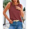 imageBTFBM Womens Sleeveless Sweater Vest 2026 Summer Crew Neck Ribbed Knit Lightweight Pullover Casual Loose Fit Tank TopsMaroon