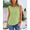 imageBTFBM Womens Sleeveless Sweater Vest 2026 Summer Crew Neck Ribbed Knit Lightweight Pullover Casual Loose Fit Tank TopsMint Green