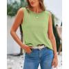 imageBTFBM Womens Sleeveless Sweater Vest 2026 Summer Crew Neck Ribbed Knit Lightweight Pullover Casual Loose Fit Tank TopsMint Green