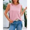 imageBTFBM Womens Sleeveless Sweater Vest 2026 Summer Crew Neck Ribbed Knit Lightweight Pullover Casual Loose Fit Tank TopsPink