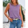 imageBTFBM Womens Sleeveless Sweater Vest 2026 Summer Crew Neck Ribbed Knit Lightweight Pullover Casual Loose Fit Tank TopsPurple