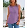 imageBTFBM Womens Sleeveless Sweater Vest 2026 Summer Crew Neck Ribbed Knit Lightweight Pullover Casual Loose Fit Tank TopsPurple