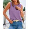imageBTFBM Womens Sleeveless Sweater Vest 2026 Summer Crew Neck Ribbed Knit Lightweight Pullover Casual Loose Fit Tank TopsPurple