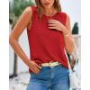 imageBTFBM Womens Sleeveless Sweater Vest 2026 Summer Crew Neck Ribbed Knit Lightweight Pullover Casual Loose Fit Tank TopsRed