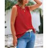imageBTFBM Womens Sleeveless Sweater Vest 2026 Summer Crew Neck Ribbed Knit Lightweight Pullover Casual Loose Fit Tank TopsRed