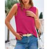 imageBTFBM Womens Sleeveless Sweater Vest 2026 Summer Crew Neck Ribbed Knit Lightweight Pullover Casual Loose Fit Tank TopsRose Red