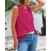 imageBTFBM Womens Sleeveless Sweater Vest 2026 Summer Crew Neck Ribbed Knit Lightweight Pullover Casual Loose Fit Tank TopsRose Red