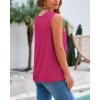 imageBTFBM Womens Sleeveless Sweater Vest 2026 Summer Crew Neck Ribbed Knit Lightweight Pullover Casual Loose Fit Tank TopsRose Red