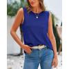 imageBTFBM Womens Sleeveless Sweater Vest 2026 Summer Crew Neck Ribbed Knit Lightweight Pullover Casual Loose Fit Tank TopsRoyal Blue