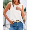 imageBTFBM Womens Sleeveless Sweater Vest 2026 Summer Crew Neck Ribbed Knit Lightweight Pullover Casual Loose Fit Tank TopsWhite