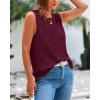 imageBTFBM Womens Sleeveless Sweater Vest 2026 Summer Crew Neck Ribbed Knit Lightweight Pullover Casual Loose Fit Tank TopsWine Red