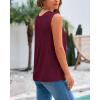 imageBTFBM Womens Sleeveless Sweater Vest 2026 Summer Crew Neck Ribbed Knit Lightweight Pullover Casual Loose Fit Tank TopsWine Red