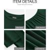 imageBTFBM Womens Spring Fashion 2026 Long Sleeve Boat Neck Mini Dress Slim Fit Party Club Short Tight Basic Bodycon DressesDark Green