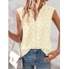 imageBTFBM Womens Summer Tops Dressy Casual 2026 Floral Eyelet Sleeveless Button Down Shirts Boho Beach Vacation OutfitsBeige