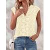 imageBTFBM Womens Summer Tops Dressy Casual 2026 Floral Eyelet Sleeveless Button Down Shirts Boho Beach Vacation OutfitsBeige