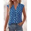 imageBTFBM Womens Summer Tops Dressy Casual 2026 Floral Eyelet Sleeveless Button Down Shirts Boho Beach Vacation OutfitsBlue