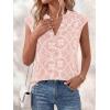 imageBTFBM Womens Summer Tops Dressy Casual 2026 Floral Eyelet Sleeveless Button Down Shirts Boho Beach Vacation OutfitsPink